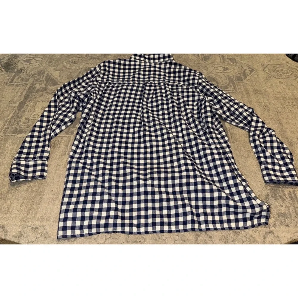 Gap Men's Blue Check Long Sleeve‎ Button Up Flannel Classic Shirt